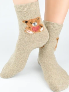 PONOŽKY S VLNENÝM MEDVEDÍKOM SW018