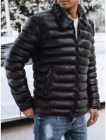 Pánska prešívaná bunda čierna FashionStreet TX4250 Pánska prešívaná bunda čierna FashionStreet TX4250