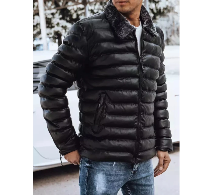 Pánska prešívaná bunda čierna FashionStreet TX4250 Pánska prešívaná bunda čierna FashionStreet TX4250