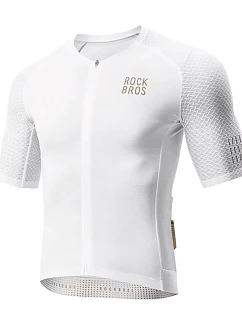 model 22227432 Cyklistický dres Diamond s krátkým rukávem velikost M bílý - Rockbros