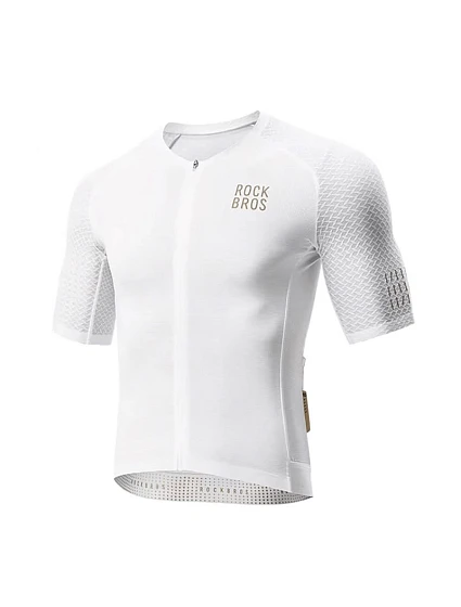 Rockbros YDDX011 Cyklistický dres Diamond s krátkym rukávom - veľkosť M - biely