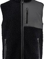 James Harvest Kingsley Fleece Vest Men Pánska fleecová vesta Sherpa „Two-Tone“ 62.1501 čierna