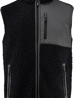 James Harvest Kingsley Fleece Vest Men Pánska fleecová vesta Sherpa „Two-Tone“ 62.1501 čierna