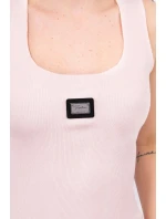 Rebrovaná blúzka s blúzou púdrovo ružová