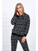 Sada s potlačou čierna