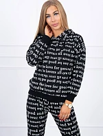 Sada s potlačou čierna