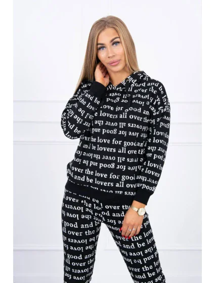 Sada s potlačou čierna