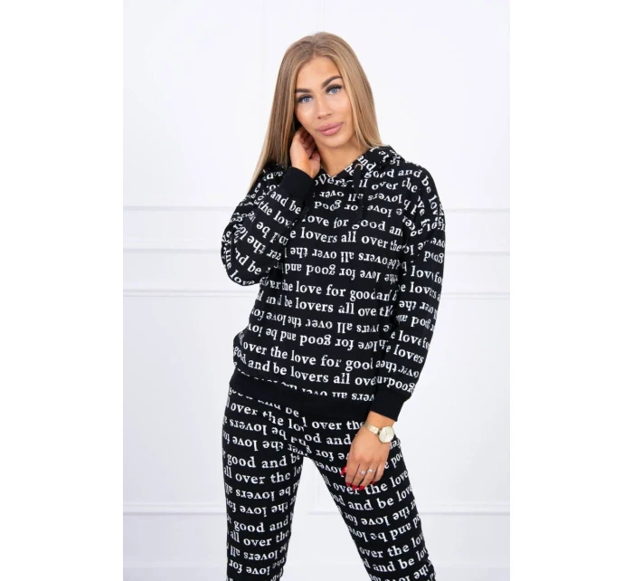 Sada s potlačou čierna