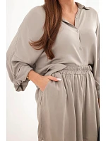 Dámska viskózna košeľa s gombíkmi a voľné fango šortky