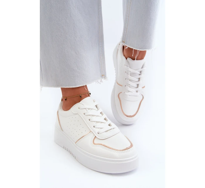 Dámské tenisky na platformě bílé model 21656769 - Boto