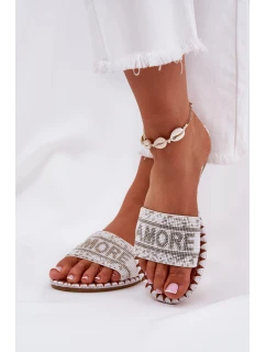 Dámské Pantofle Na Plochém Podpatku Se Bílé model 21687314 - Boto