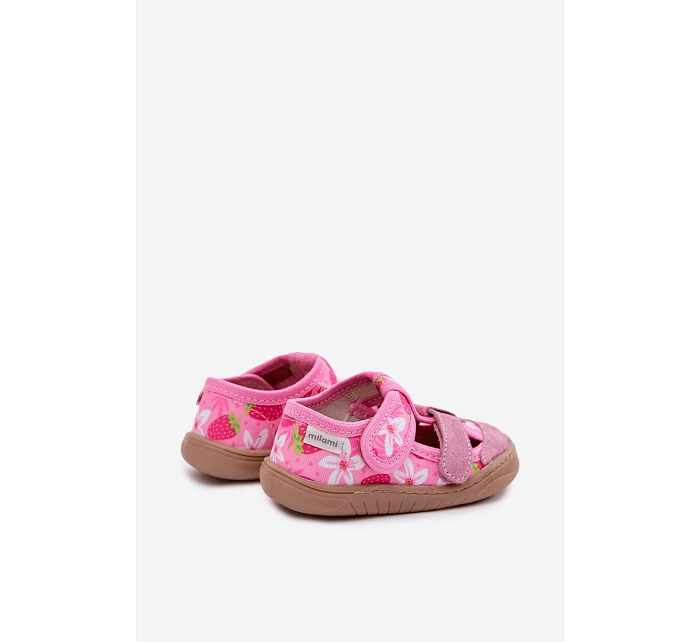 Dětské pantofle Barefoot Růžové model 22101047 - Milami Dětské pantofle Barefoot Růžové model 22101047 - Milami