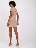 Šaty model 17339382 bílé a hnědé - FPrice