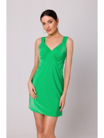 K159 Mini šaty bez ramienok - zelené