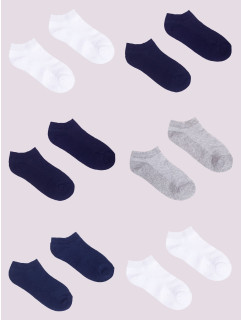 Yoclub Tenké členkové ponožky Basic Colours 6-Pack P1 Multicolour
