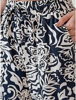 Dámské kalhoty ze široké látky navy blue Dstreet model 21987223 - FashionStreet Dámské kalhoty ze široké látky navy blue Dstreet model 21987223 - FashionStreet