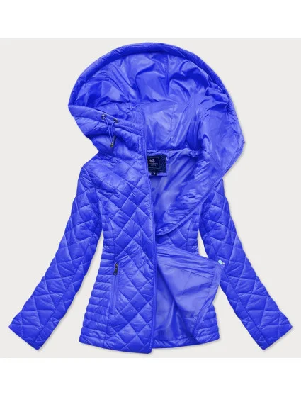 Světle modrá prošívaná dámská bunda s kapucí model 15856231 - Ann Gissy Světle modrá prošívaná dámská bunda s kapucí model 15856231 - Ann Gissy