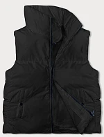 Dámska páperová vesta so stojačikom čierna (5M3150-392)