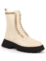 Zateplené kožené topánky s reťazou Artiker W HBH40 Zateplené kožené topánky s reťazou Artiker W HBH40