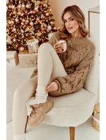 Damskie Botki Trapery Z Futerkiem Beżowe Cresandi Damskie Botki Trapery Z Futerkiem Beżowe Cresandi