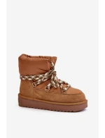 Dámské Sněhule Z Hladké Kůže S Šněrováním  Hnědé model 21674744 - D.Franklin