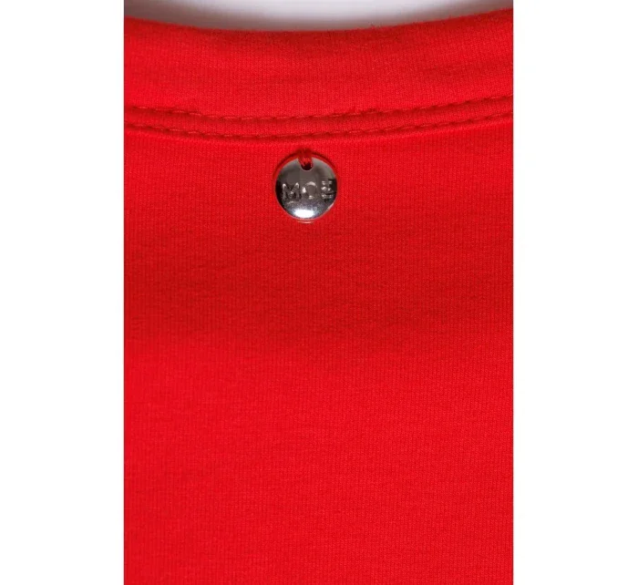 šaty s výřezem na noze červené model 19660890 - Moe