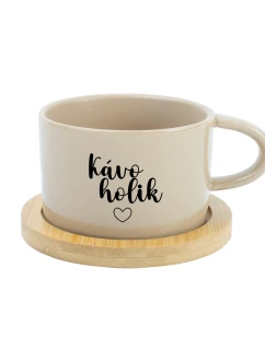 KÁVOHOLIK - krémový hrníček makronka 200 ml
