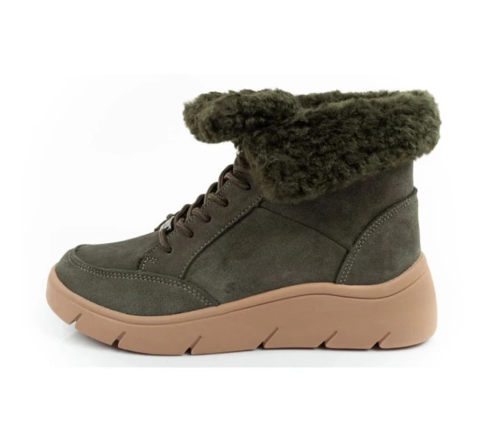 Dámska členková obuv F30232 1020 400Tmavo zelená s hnedou - Scholl