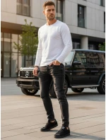 Pánske čierne nohavice FashionStreet UX3823