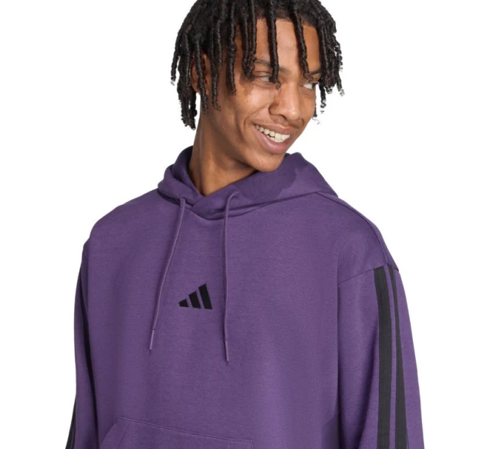 Pánská mikina Essentials 3Stripes Fleece fialová model 21342886 pánská - ADIDAS