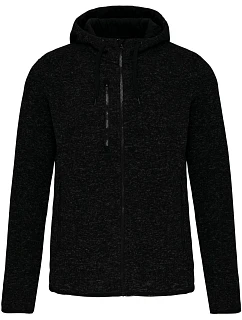 PA 365 Pánská pletená fleecová bunda s kapucí model 22423389 dark grey melange - Kariban ProAct