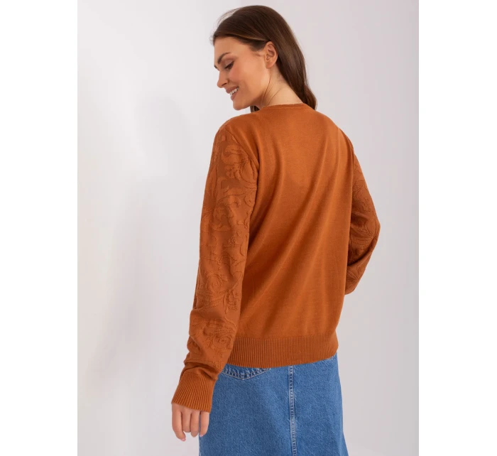 Sweter AT SW model 18884792 jasny brązowy - FPrice Sweter AT SW model 18884792 jasny brązowy - FPrice