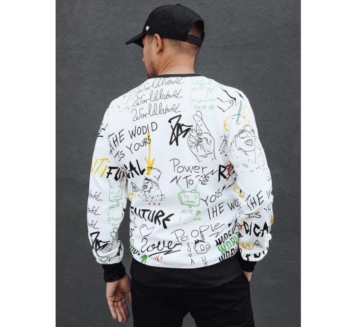 Pánská bílá mikina Dstreet model 21978890 - FashionStreet Pánská bílá mikina Dstreet model 21978890 - FashionStreet