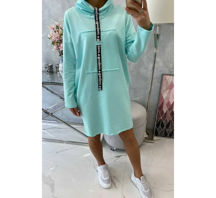 Mátové šaty s kravatou