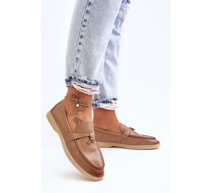 Dámské klasické mokasíny hnědé model 21626974 - Boto