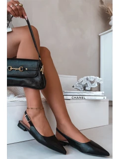 Baleríny se zlatým sponem Černé Iverelle