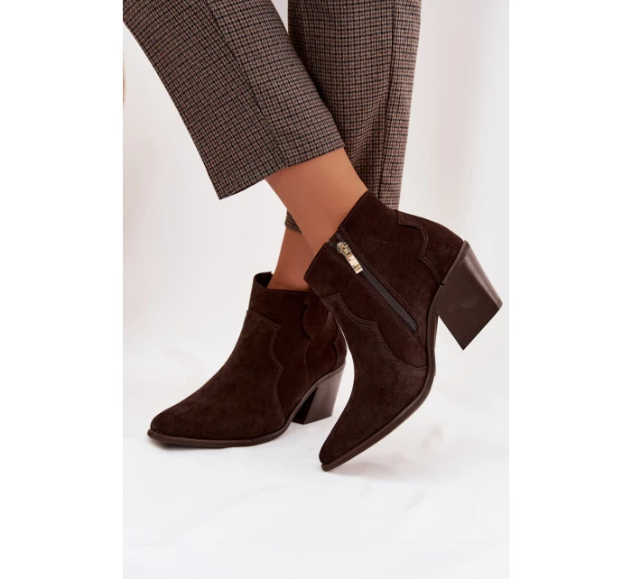 Kožené kožené boty Z model 22035877 - Zazoo Kožené kožené boty Z model 22035877 - Zazoo