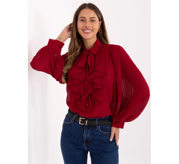 MI KS košeľa A2818.09 bordová