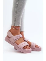 Dámske sandále na platforme Big Star pink