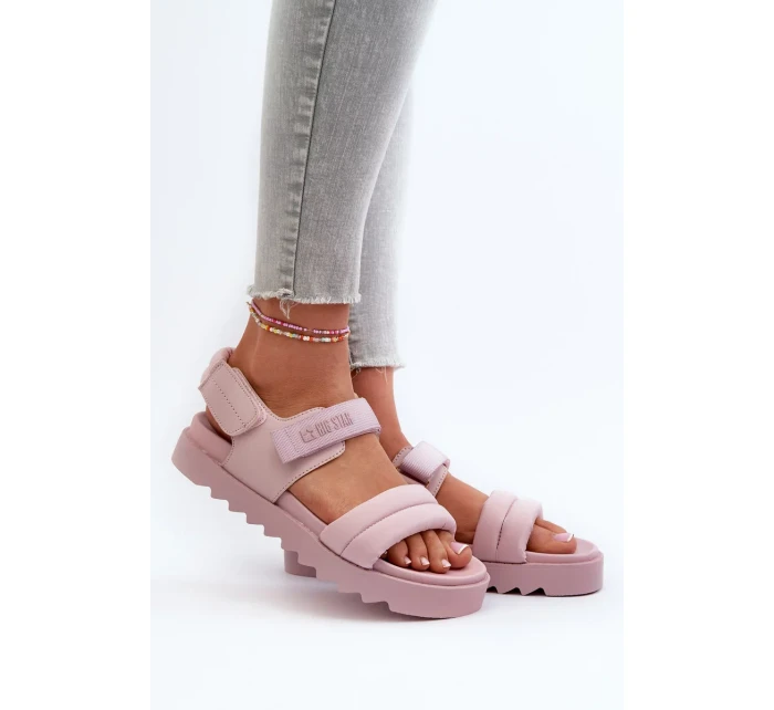 Dámske sandále na platforme Big Star pink