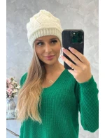 Dámský klobouk ecru model 18752319 - K-Fashion Dámský klobouk ecru model 18752319 - K-Fashion