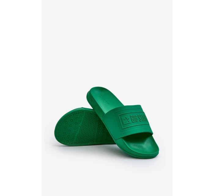 Klapki Męskie Big Star NN174650 Zielone