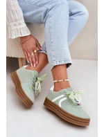 Dámské Tenisky Na Platformě S Ozdobami Zelené model 21688382 - Boto