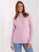 Sweter AT SW model 18955221 jasny fioletowy - FPrice Sweter AT SW model 18955221 jasny fioletowy - FPrice