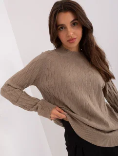 Sweter AT SW model 18917490 ciemny bezowy - FPrice