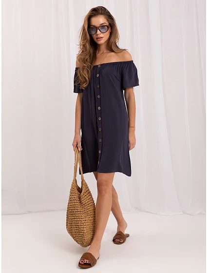 Šaty D73761M30196A tmavomodré Šaty D73761M30196A tmavomodré