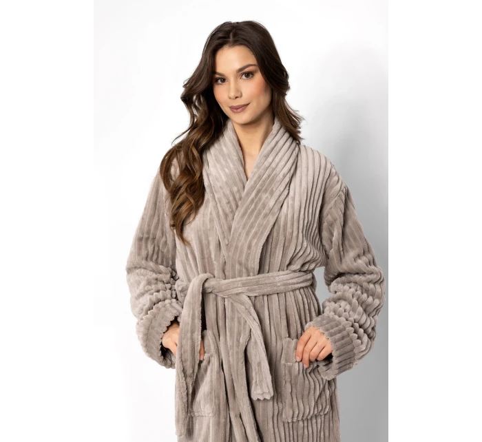 Župan One And model 20751422 Long Beige - Momenti Per Me Župan One And model 20751422 Long Beige - Momenti Per Me