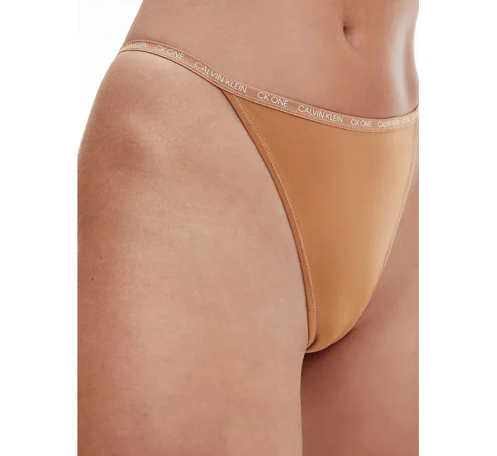 Dámske tangá 2pack QD3788E - W5K - Hnedá - Calvin Klein