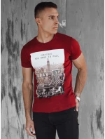 Pánske tričko bordové FashionStreet RX5558