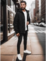 Pánska prechodná bunda s kapucňou čierna Dstreet TX4997